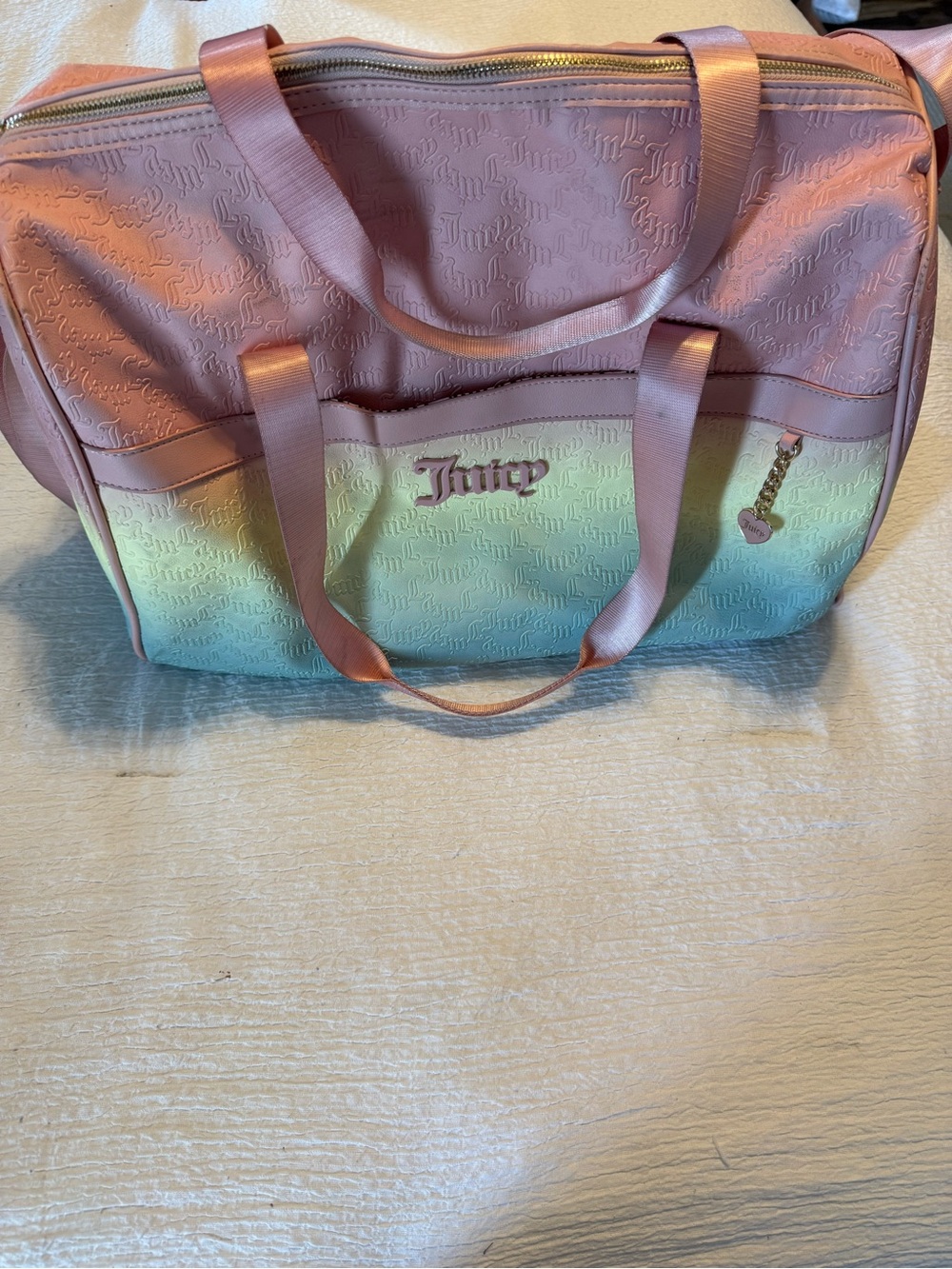 Juicy Couture Pink to Mint Ombre Weekender Bag